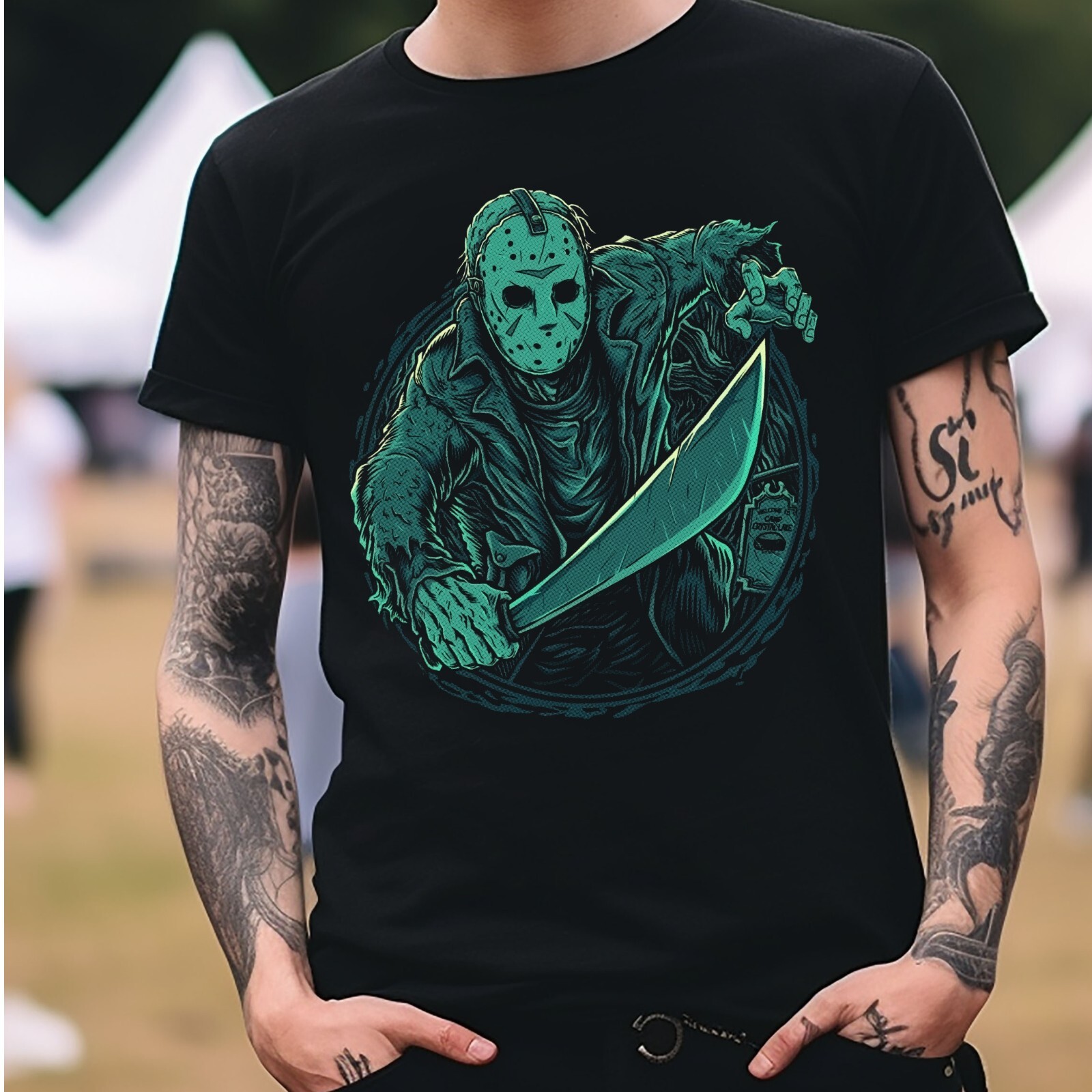 Jason Voorhees Horror Movie T-Shirt Black S-3XL Friday The 13th