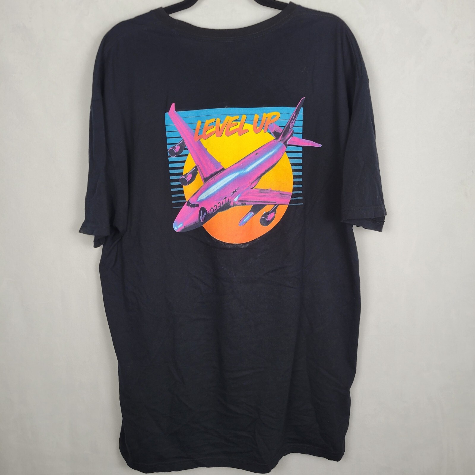 VIRGIN ORBIT Space Program T Shirt Black Men’s XXL Double Sided Boost Level Up