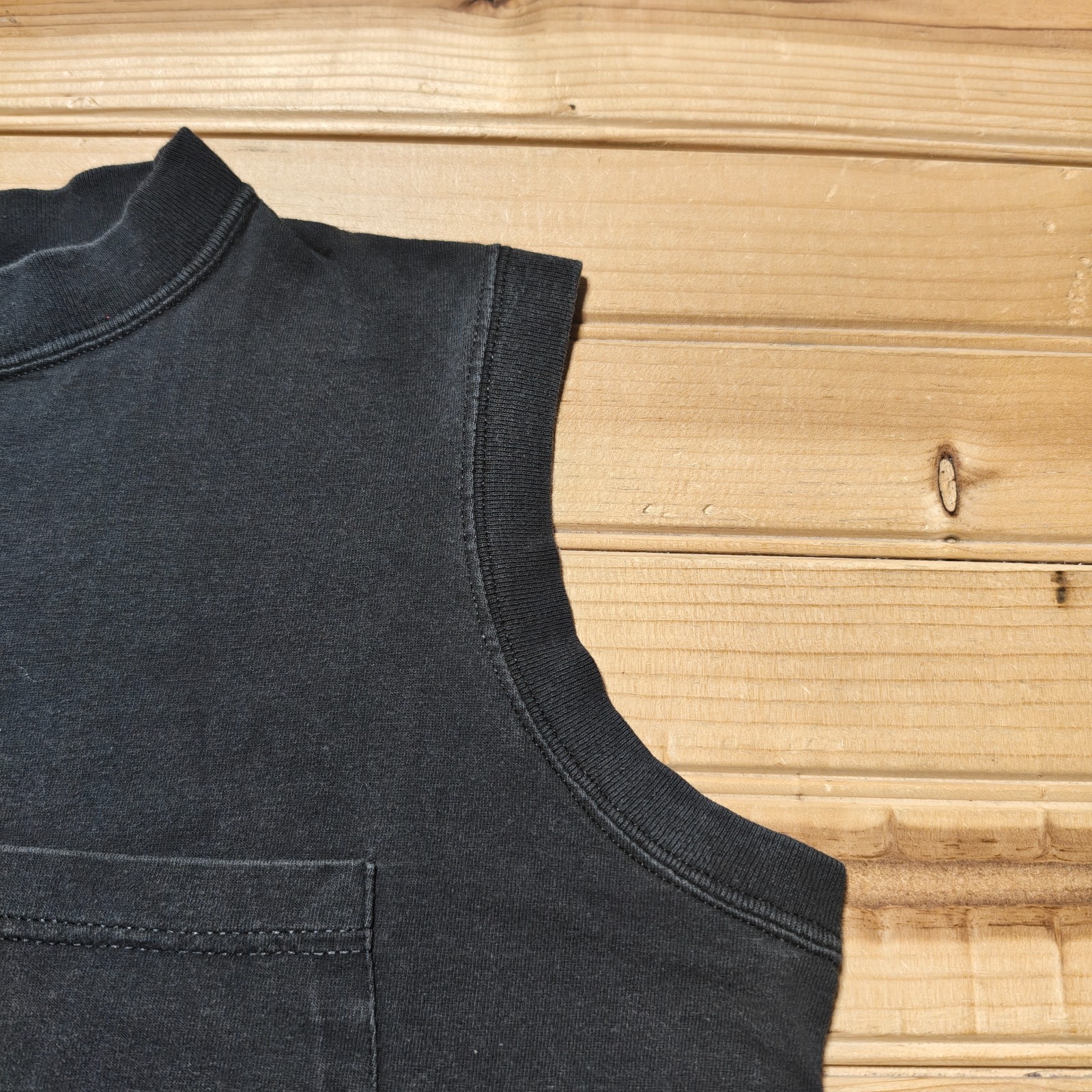 Vintage 90s Blues Express Minimalist Single Stitch Pocket Muscle Shirt USA Large