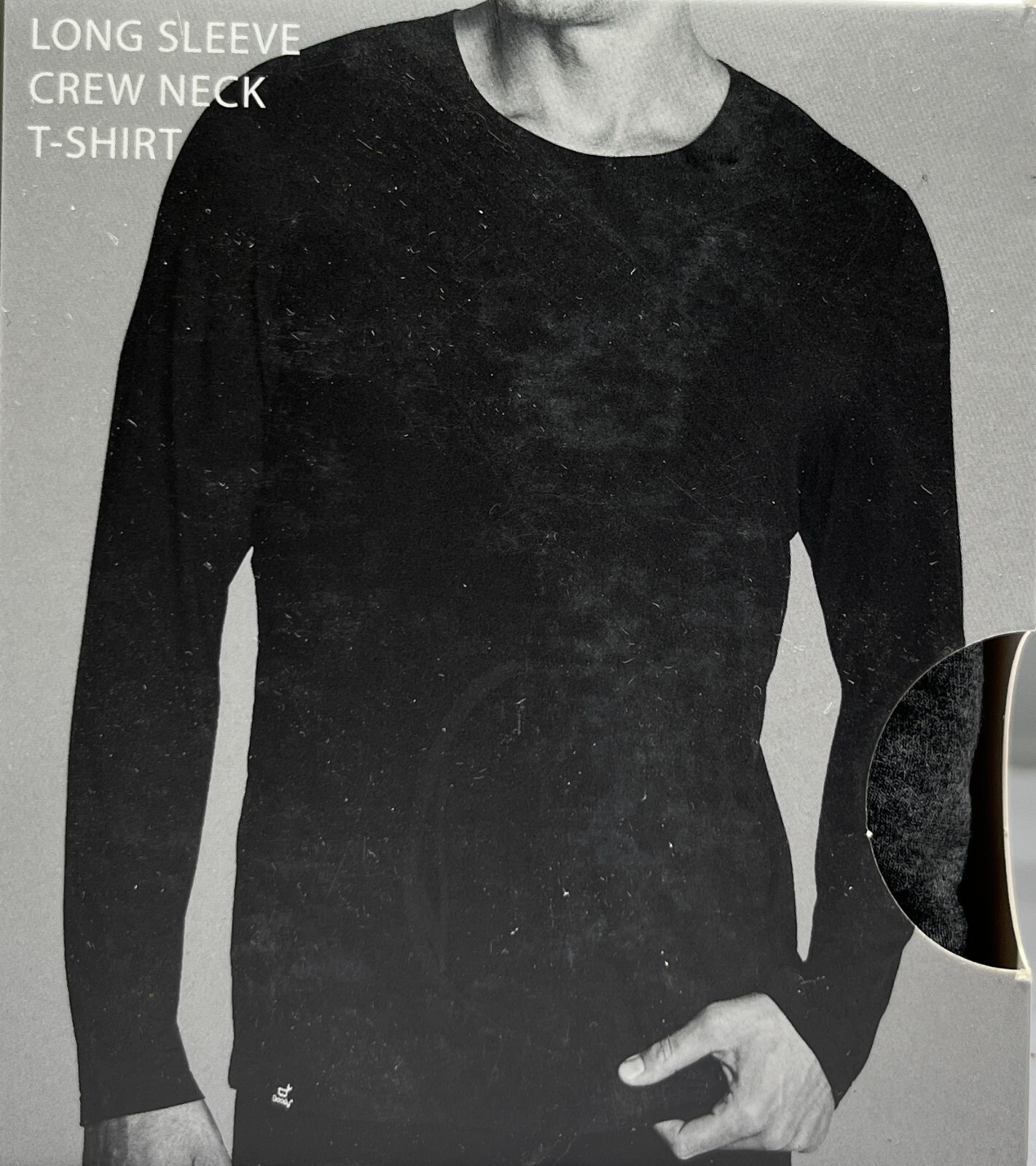 Boody EcoWear Men’s Long Sleeve Crew Neck T-Shirt-Color: DARK MARL – Choose Size