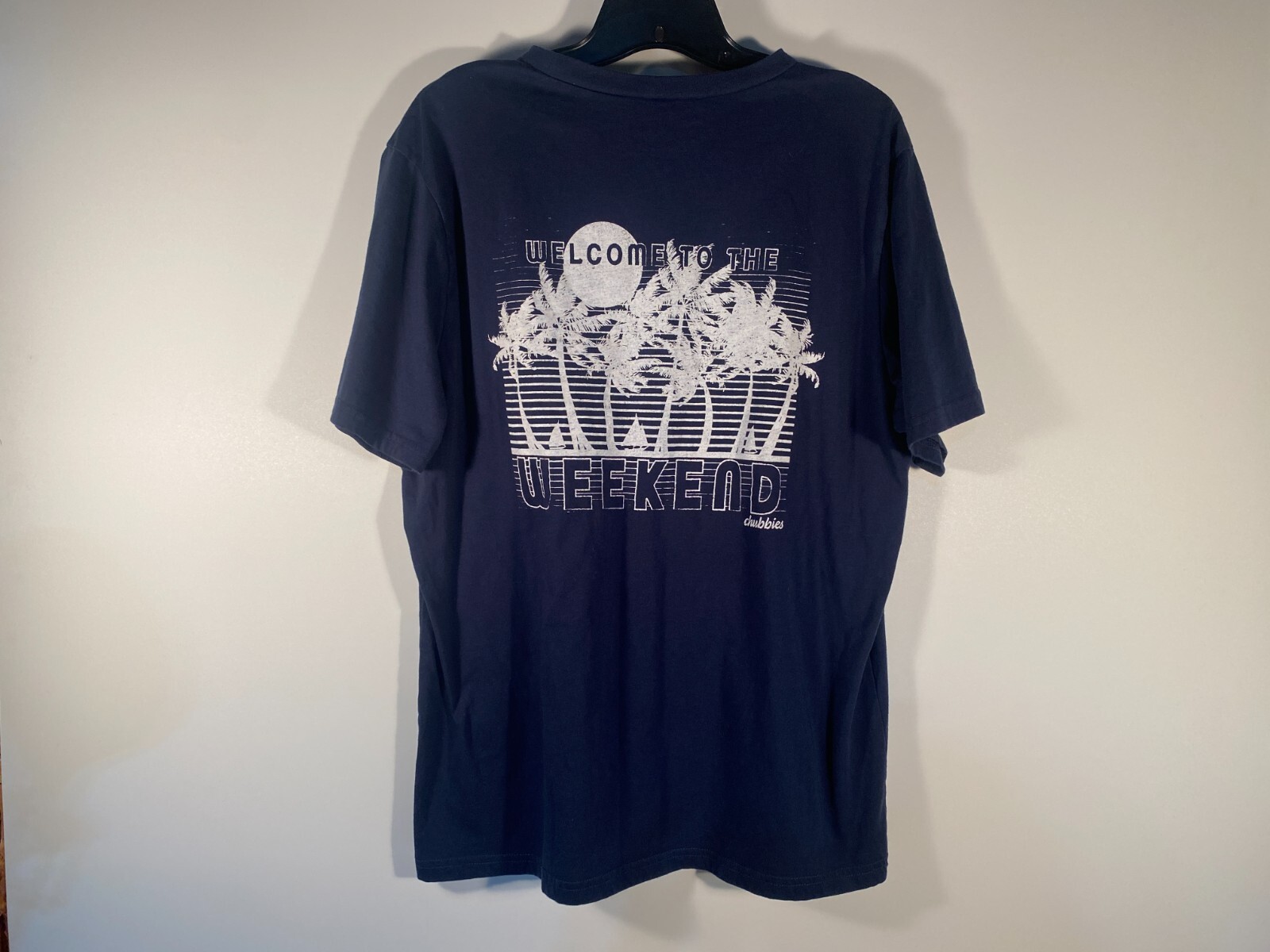 Chubbies “Welcome to the Weekend” Navy Short Sleeve T Shirt Men Size XL
