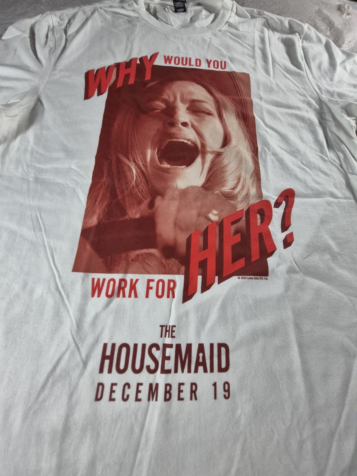 The Housemaid Cinemark Exclusive Amanda Seyfried Movie Promo White TShirt Medium