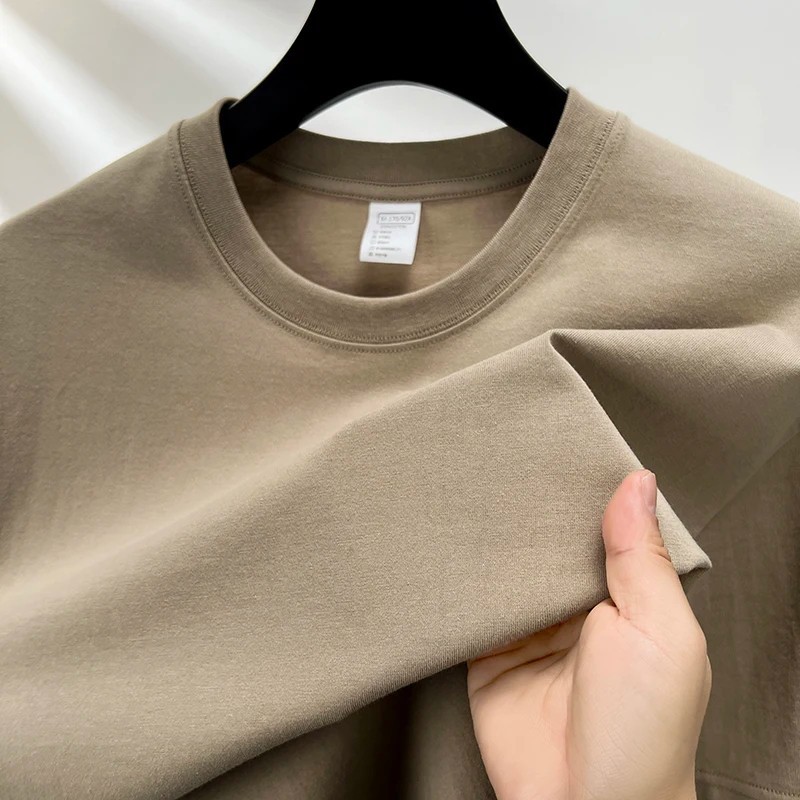 Men’s 100% Cotton T-Shirt Solid Short Sleeve Crew Neck Basic Summer Casual Tee