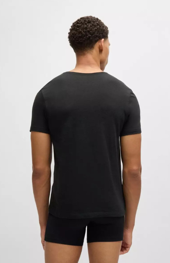 T-Shirts BOSS Mens Multicoloured 3 Pack Short Sleeve With Logo – Size M