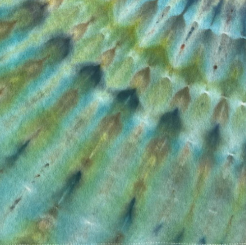 NEW Fan Fold Ice Tie Dye T-Shirt, Mens M Tank Top Turquoise & Sand
