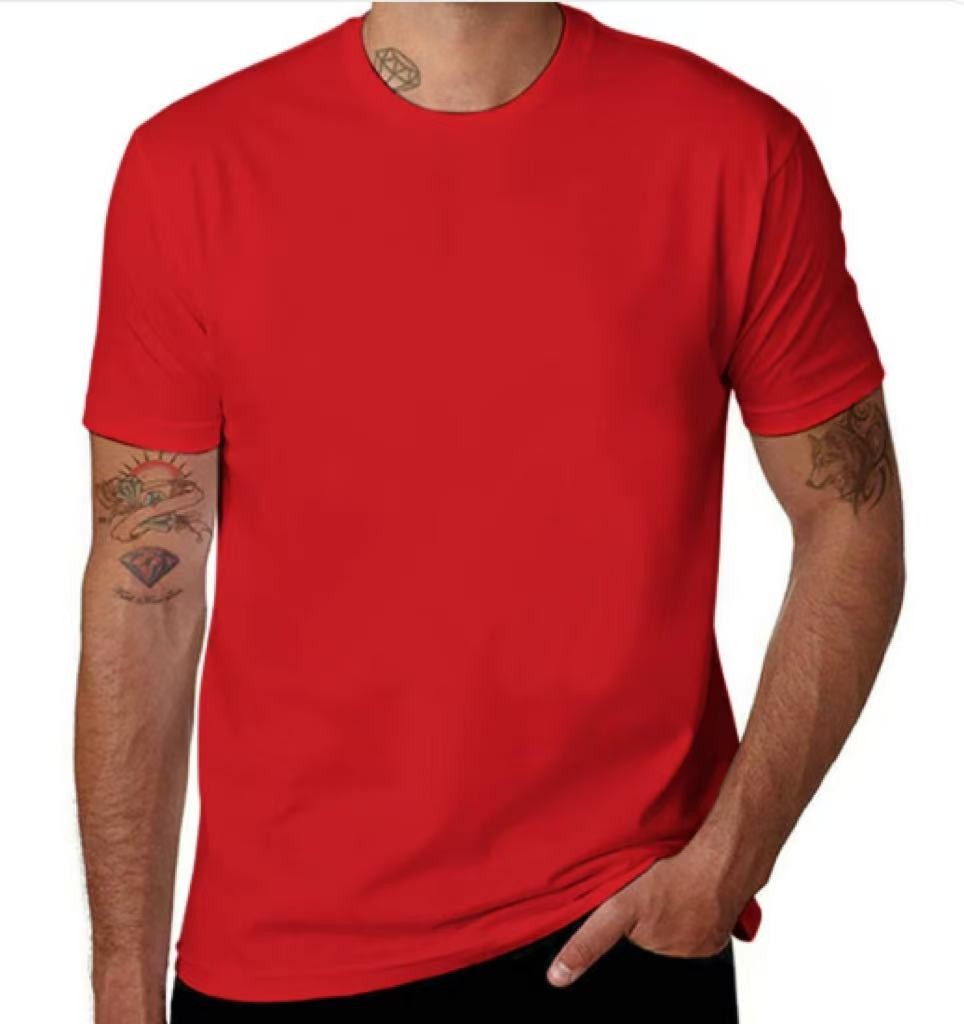 100% Cotton T-Shirt Unisex Men’s Basic Plain Blank Crew Tee Tops Adult Shirts
