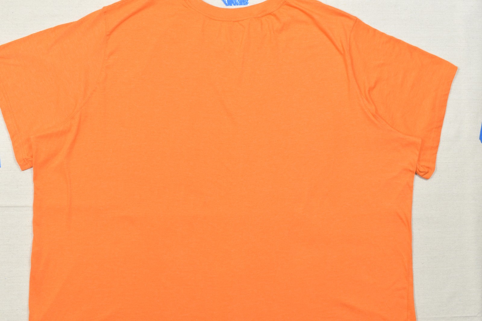 KINGSIZE Men’s 8XL Big Orange Crew Neck Short Sleeve T-Shirt Cotton Blend Solid