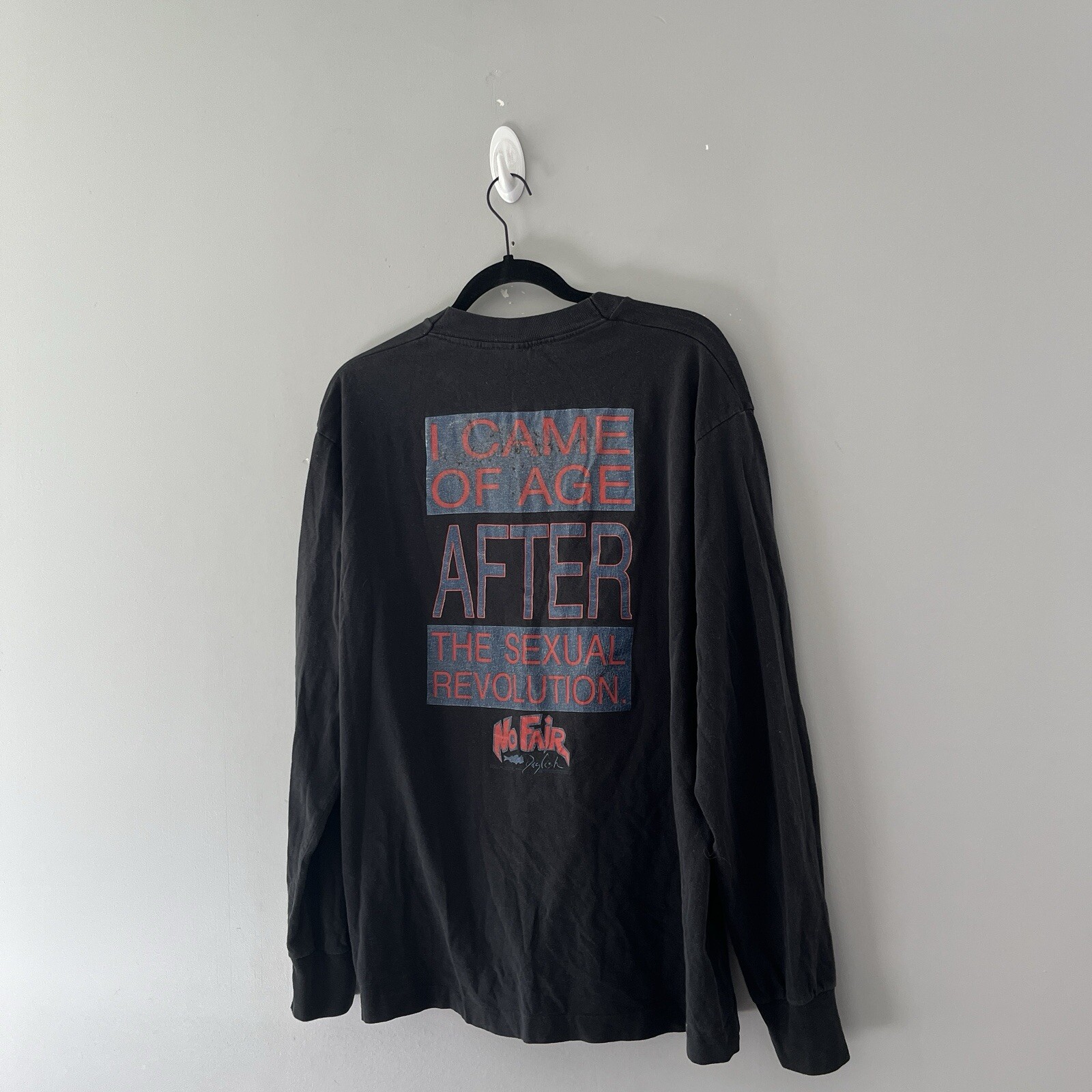 Vintage No Fear Long Sleeve T-shirt I Funny Cotton Size XL