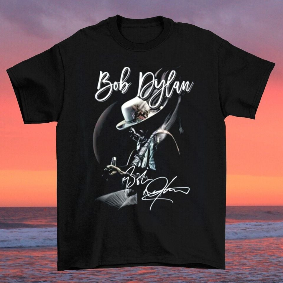 Bob Dylan T-Shirt Cotton S-5XL Shirt For Fan S-5XL Tee With Signature TD1623