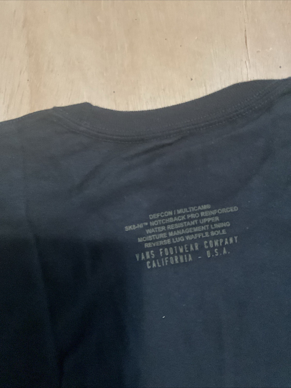 Vans X Defcon Black Camo Logo T Shirt Size XL Nwot