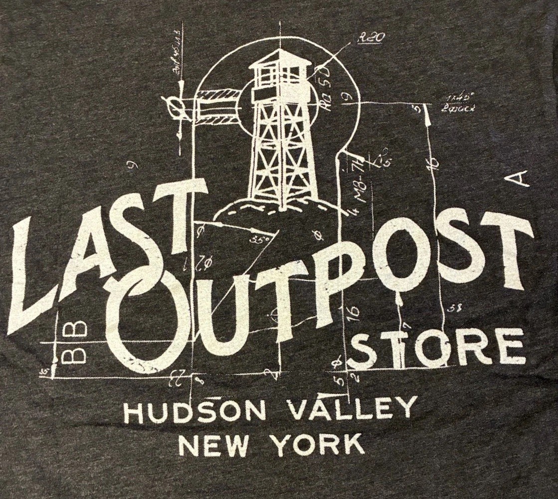 Last Outpost Store Beacon NY Fire Tower T-Shirt Medium Gray Next Level Tri-Blend