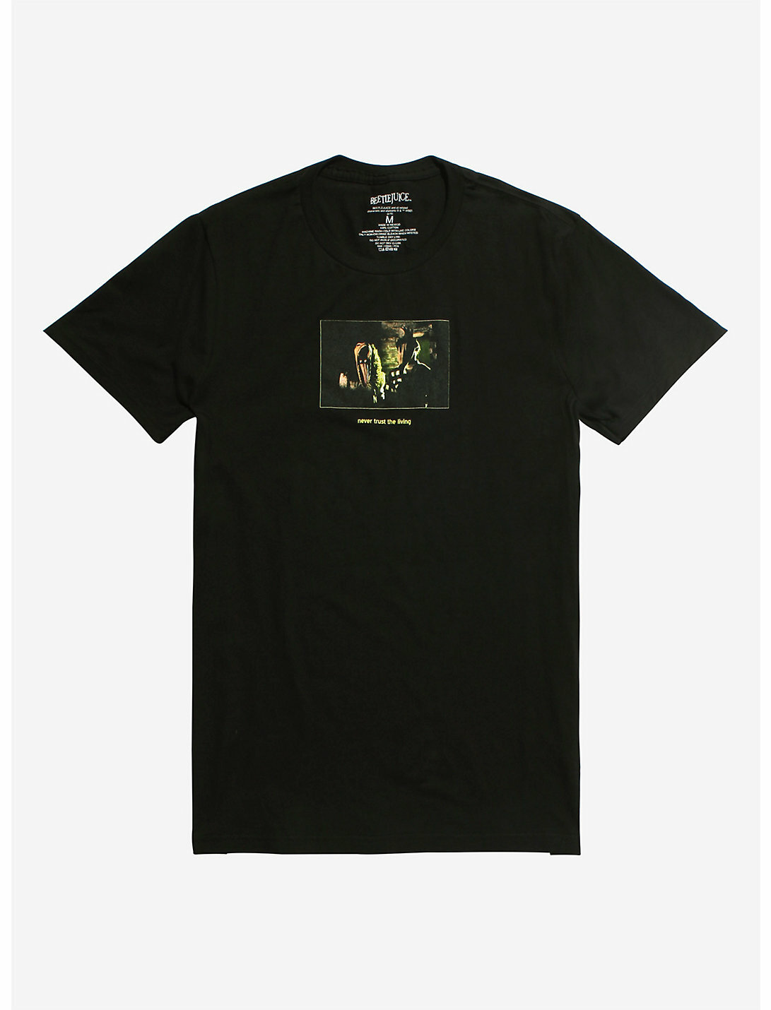 Beetlejuice Mens Maitlands Never Trust The Living T-Shirt NWT XS, S, M, L, 2XL