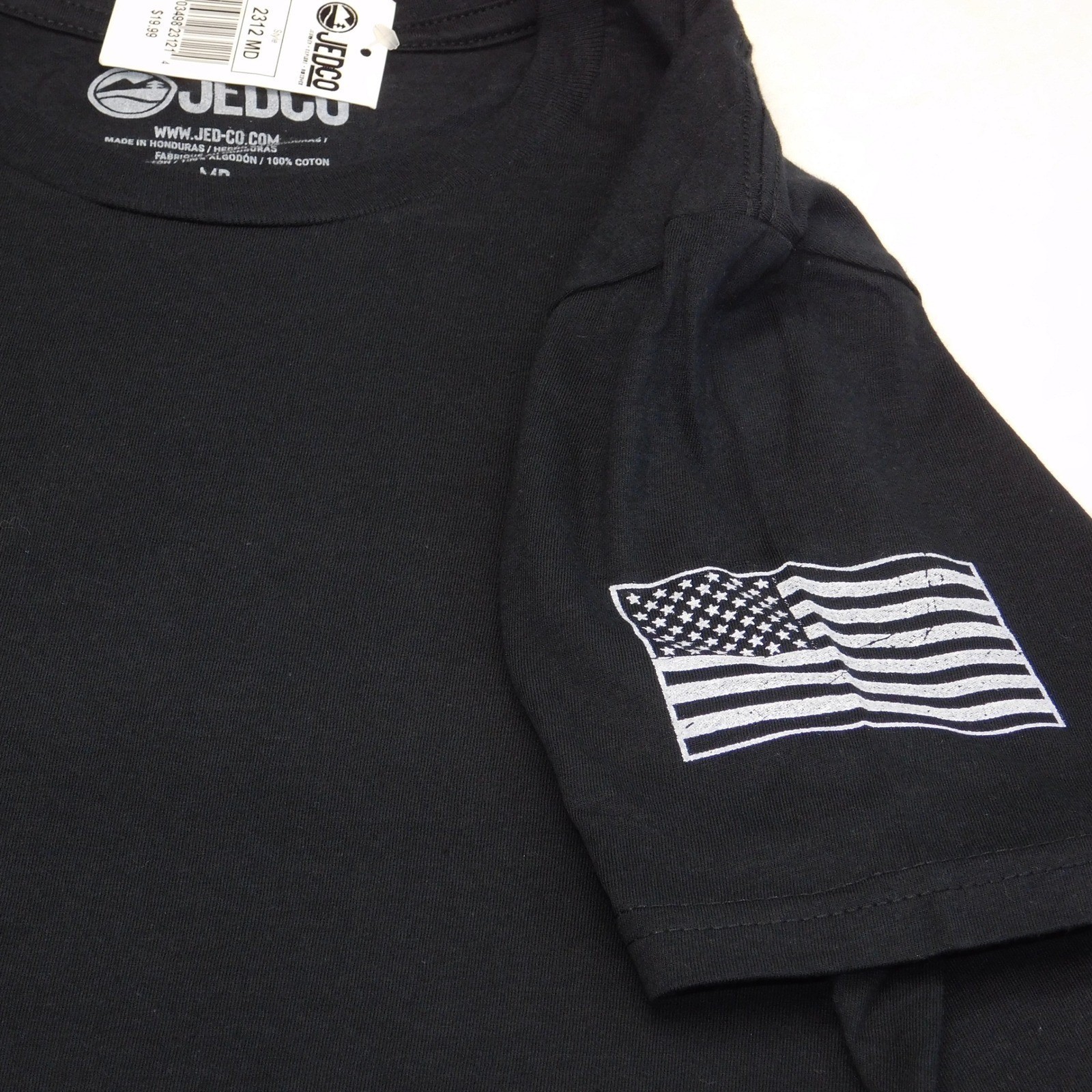 Jedco Mess With The Bull USA Flag Graphic T Shirt Men M Black NWT