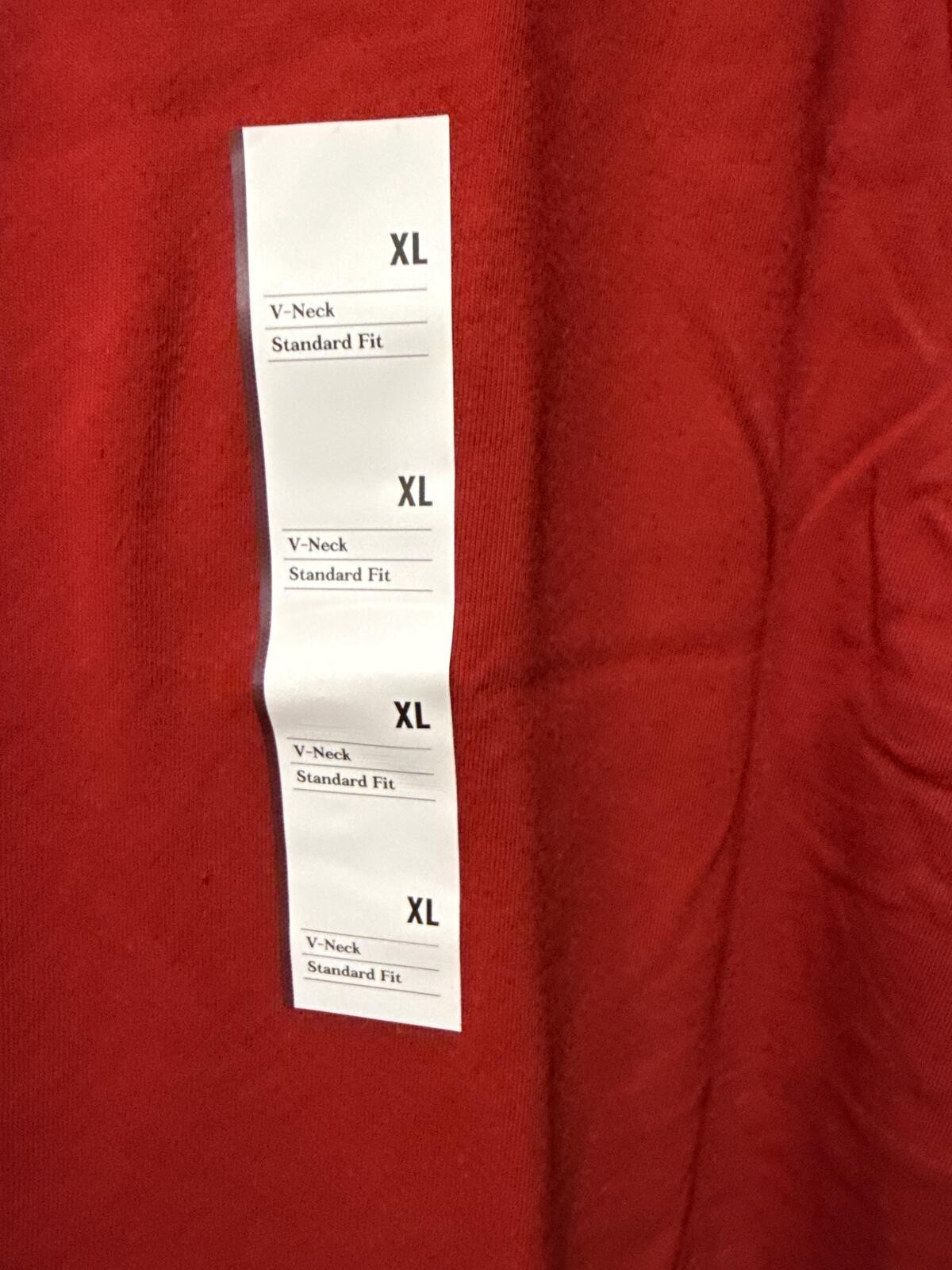 Goodfellow & Co Red V-Neck Short Sleeve T-Shirt XL