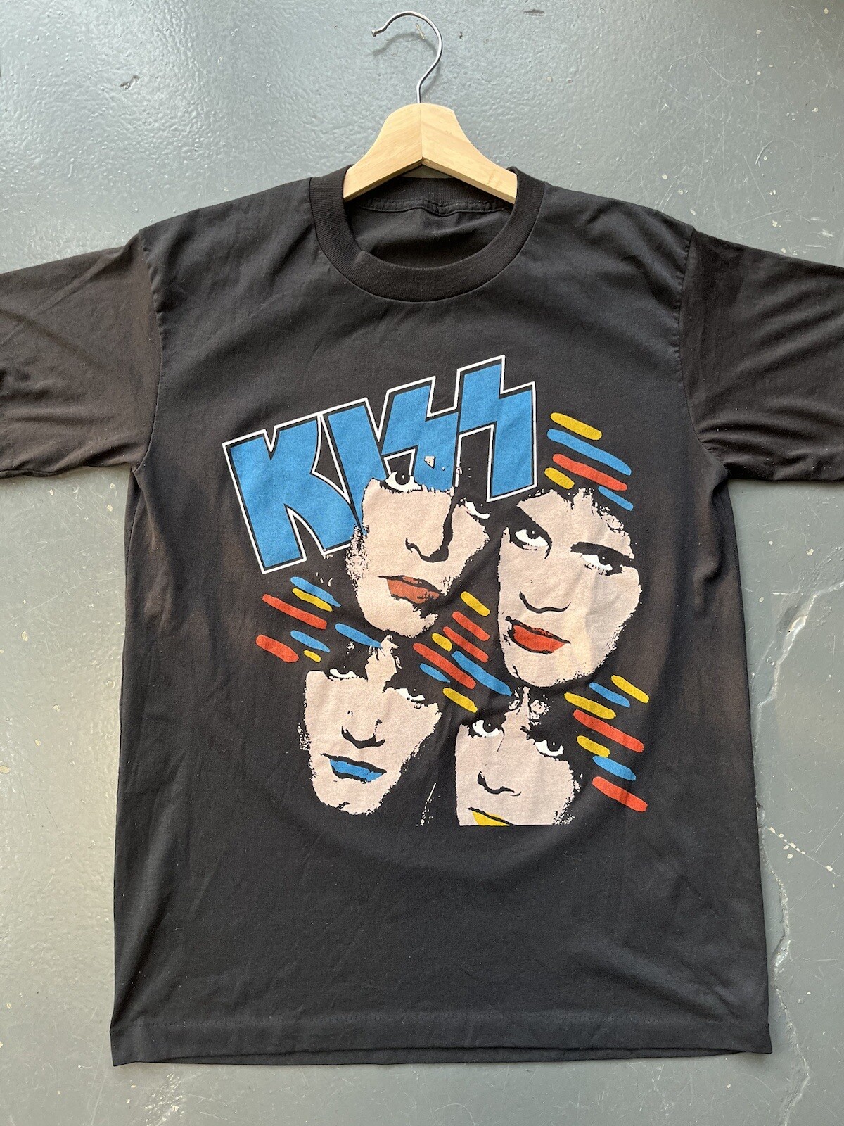 VTG 80s KISS T Shirt Asylum 84’/86’ Two Sided Single Stitch Sz S variation rare