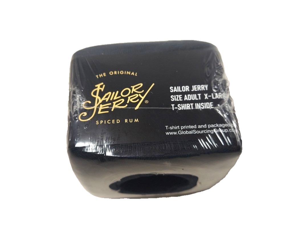 Sailor Jerry Original Rum XL Eagle Graphic Black T-Shirt “Work Speaks” Gift Tee