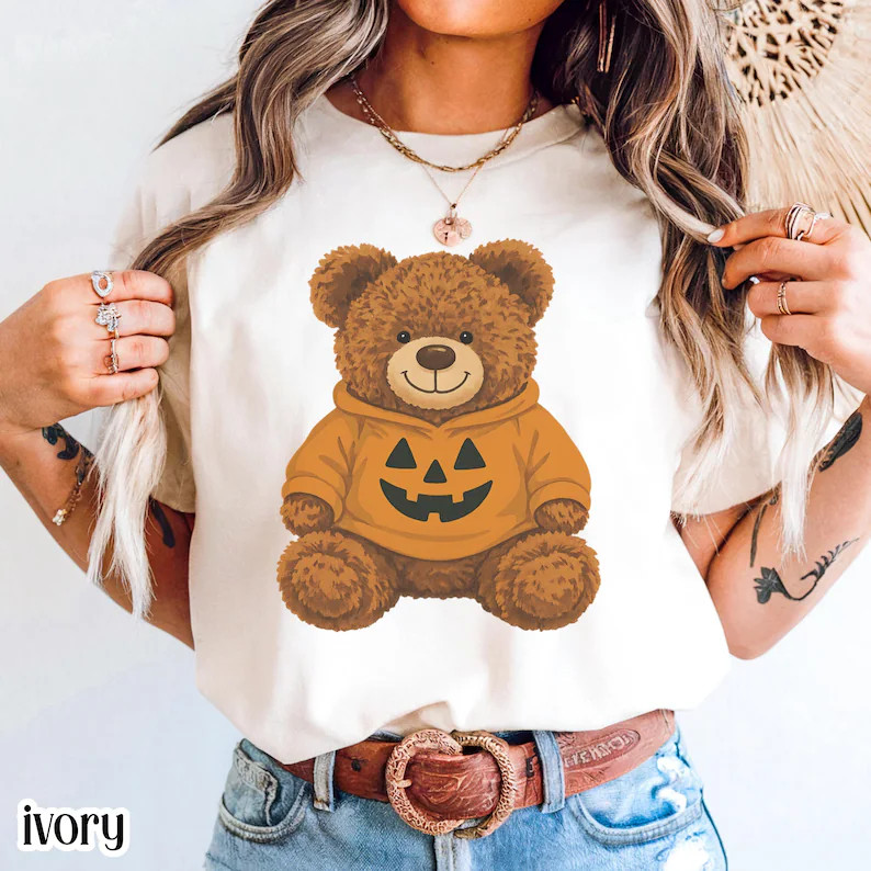 Halloween Teddy Bear Spooky Cute Comfort Tee