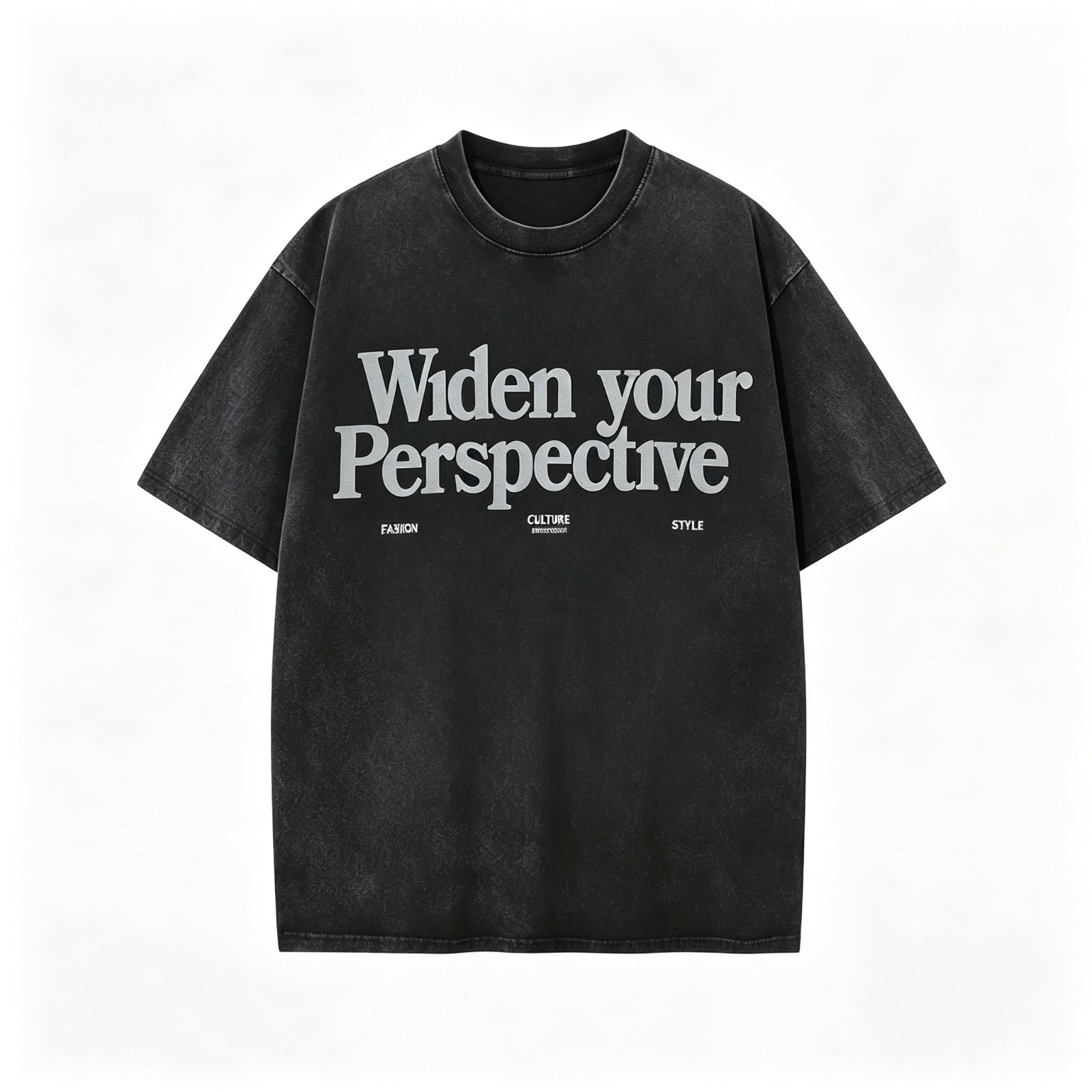 Widen Your Perspective Minimal Text Graphic T-Shirt Casual Tee