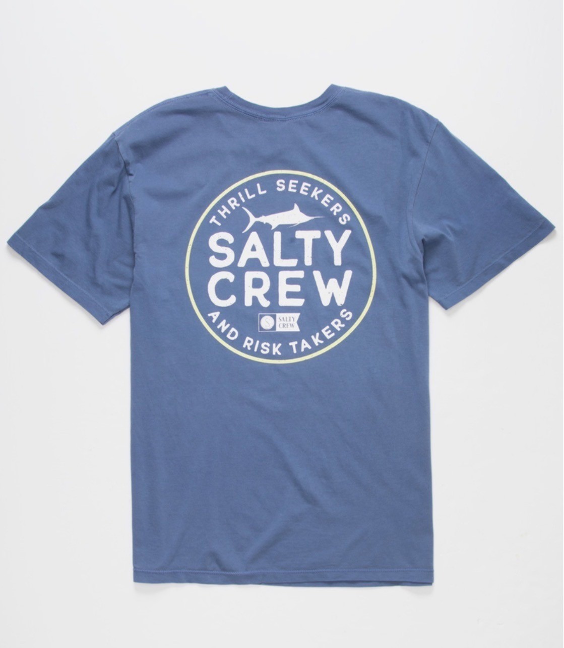 SALTY CREW First Mate Premium TShirt Sz XL Navy White Green Logo Print Cotton