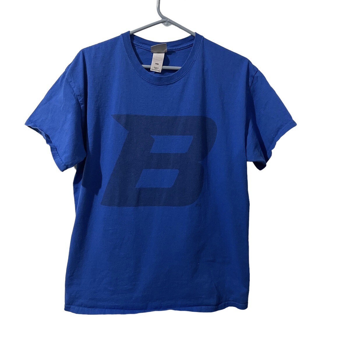 MV Sport Shirt Men Large Blue Lightweight Casual Graphic Short Sleeve Crew Neck