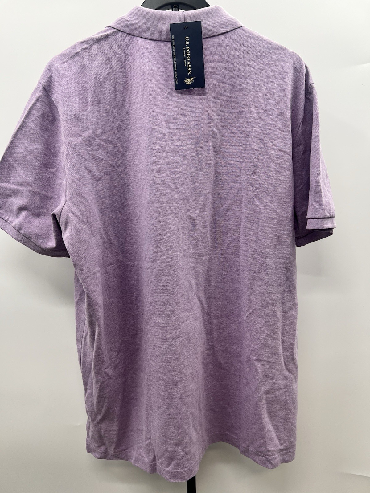 NWT U.S. Polo Assn. Men’s Solid Pique Polo w/ Small Pony Pastel Lilac XL