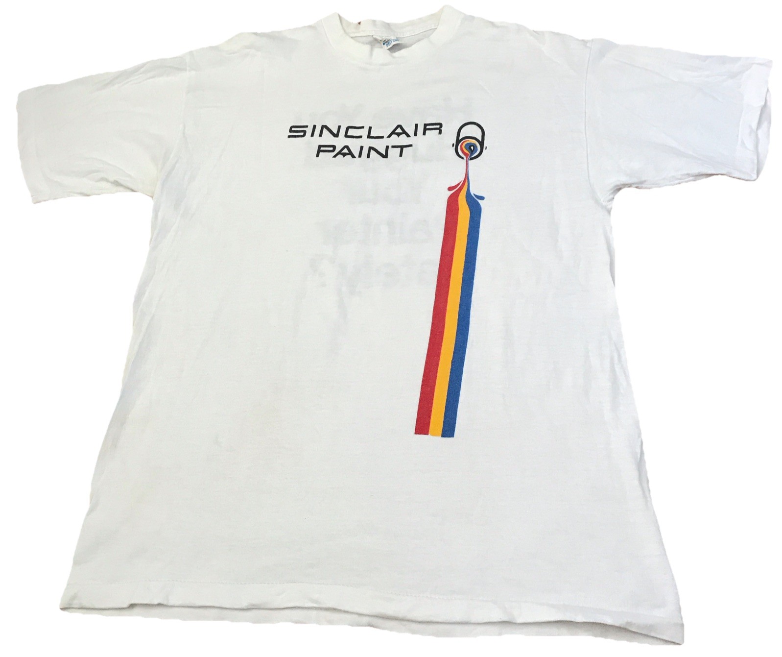 Sinclair Paint VNTG Single Stitch Graphic White T-shirt *See Description*