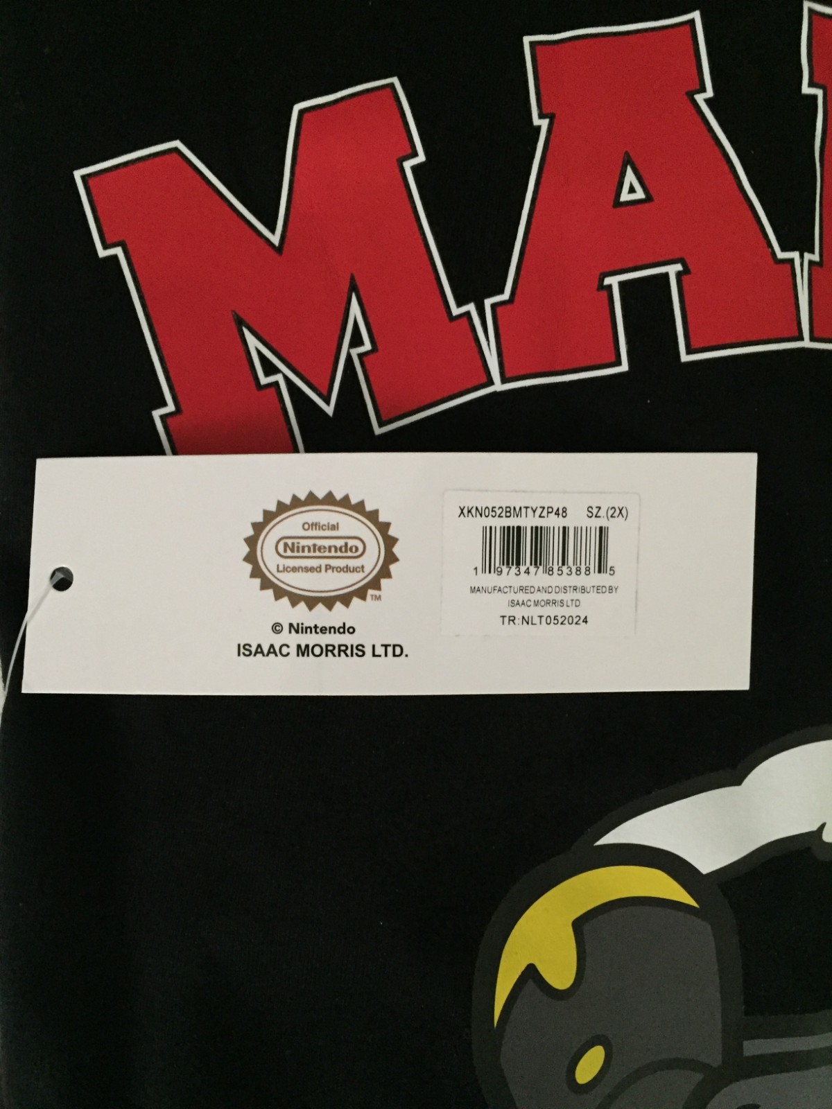 Nintendo Mario Kart Since ’92 Screen Print Both Sides Men’s 2X Black T-Shirt NWT