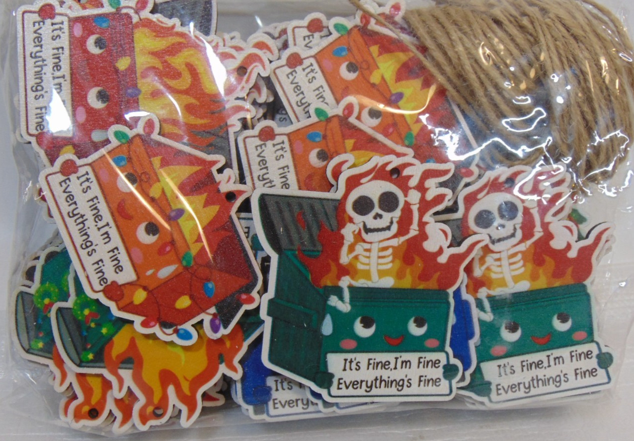 Dumpster Fire Ornaments Christmas EMS Nurse Friend Coworker Friends 50 PCS Gifts