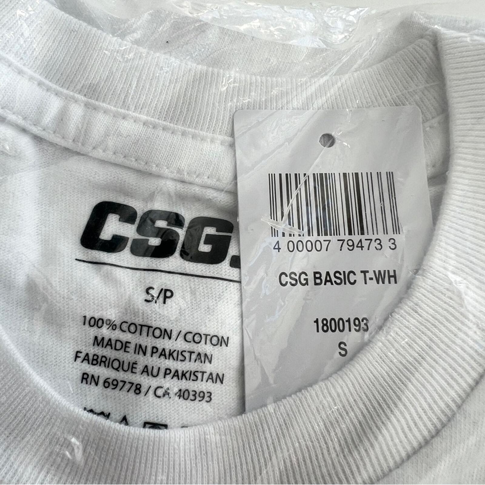New CSG (Pack of 3) Men’s Basic Crew Neck T-Shirts SIZE SMALL White Short Sleeve