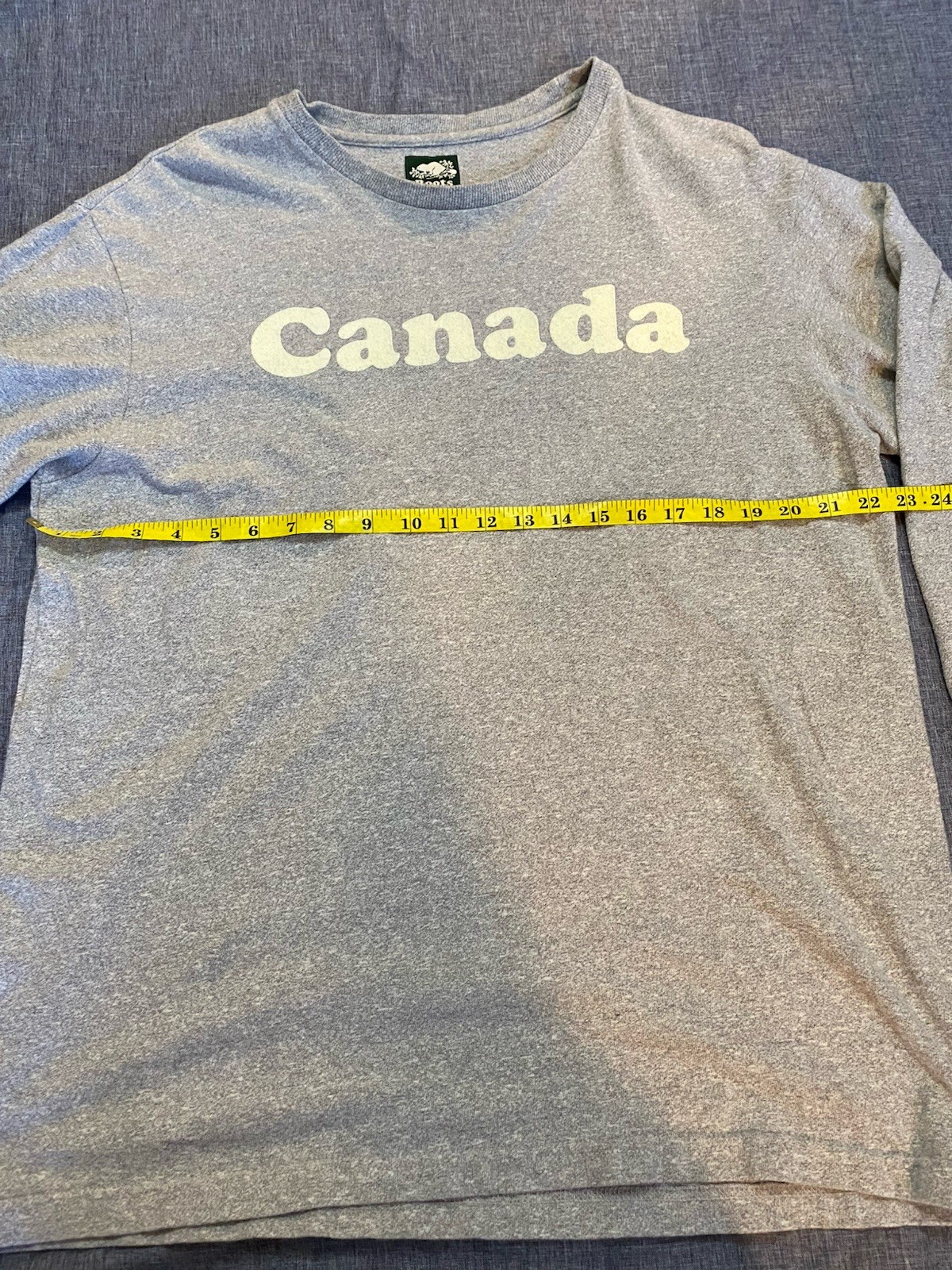 Roots Canada True Strong Free Long Sleeve Shirt Adult Large Gray XL