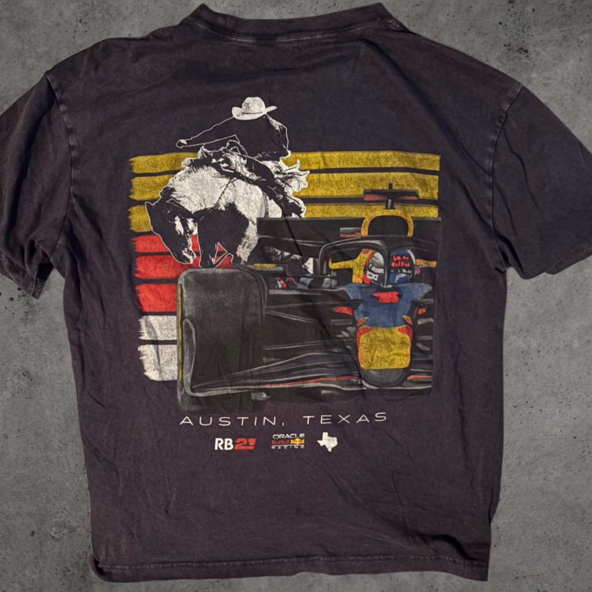 Hollister Oracle Red Bull Racing Formula 1 T-Shirt Mens Small Blue Graphic Tee