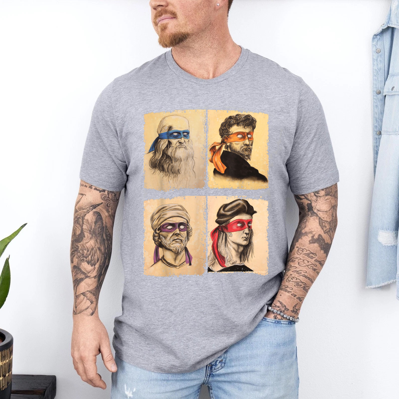 Humor Italian Artists T Shirt for Turtles Art Lovers T-Shirt