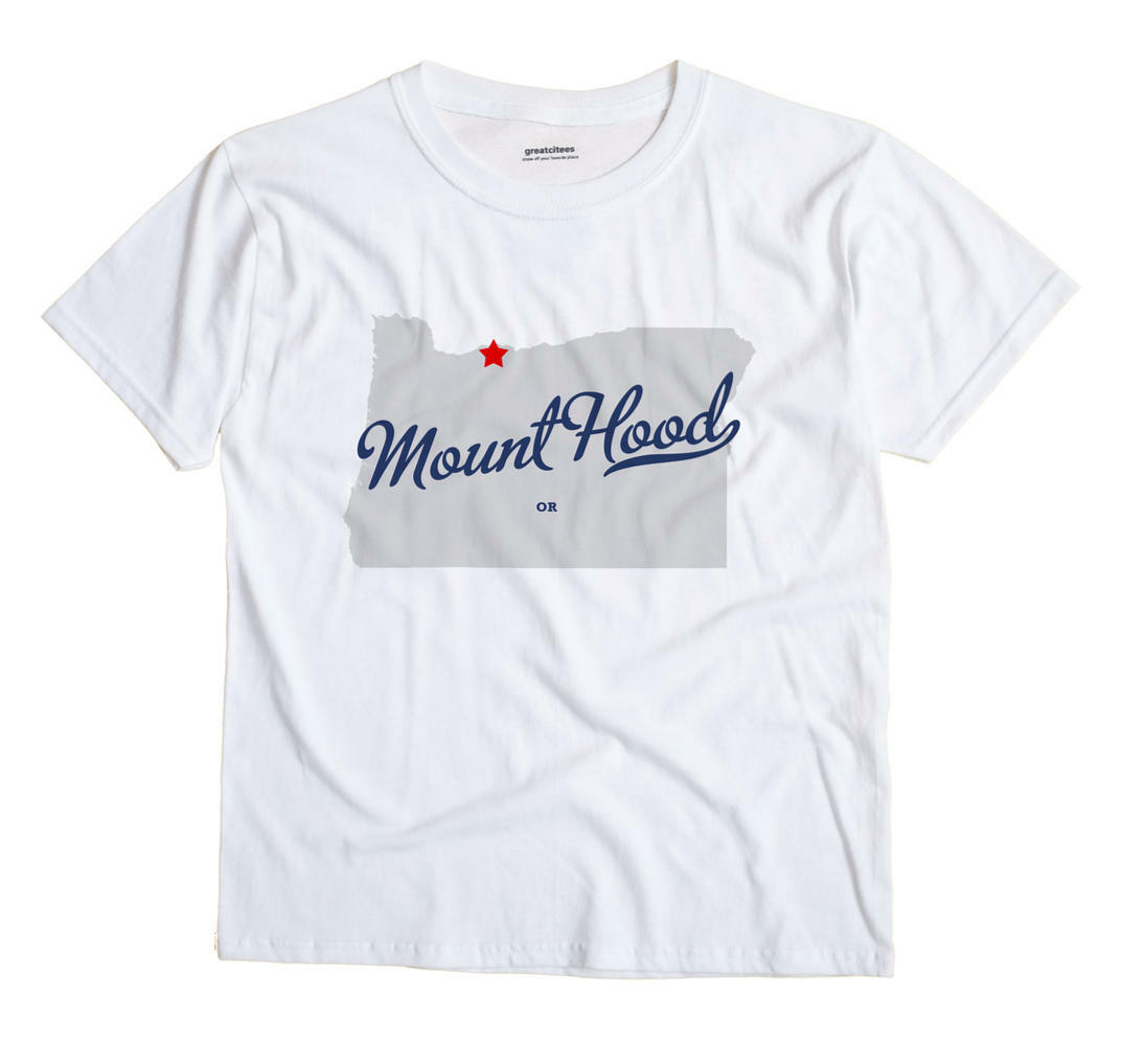 Mount Hood Oregon OR T-Shirt MAP