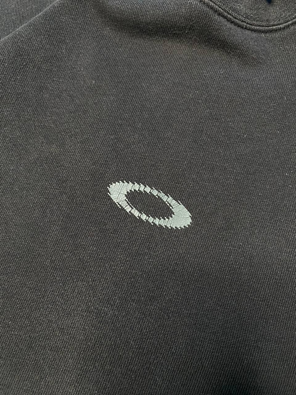Rare Vintage Faded Oakley Software Vortex Swirl Black T-Shirt