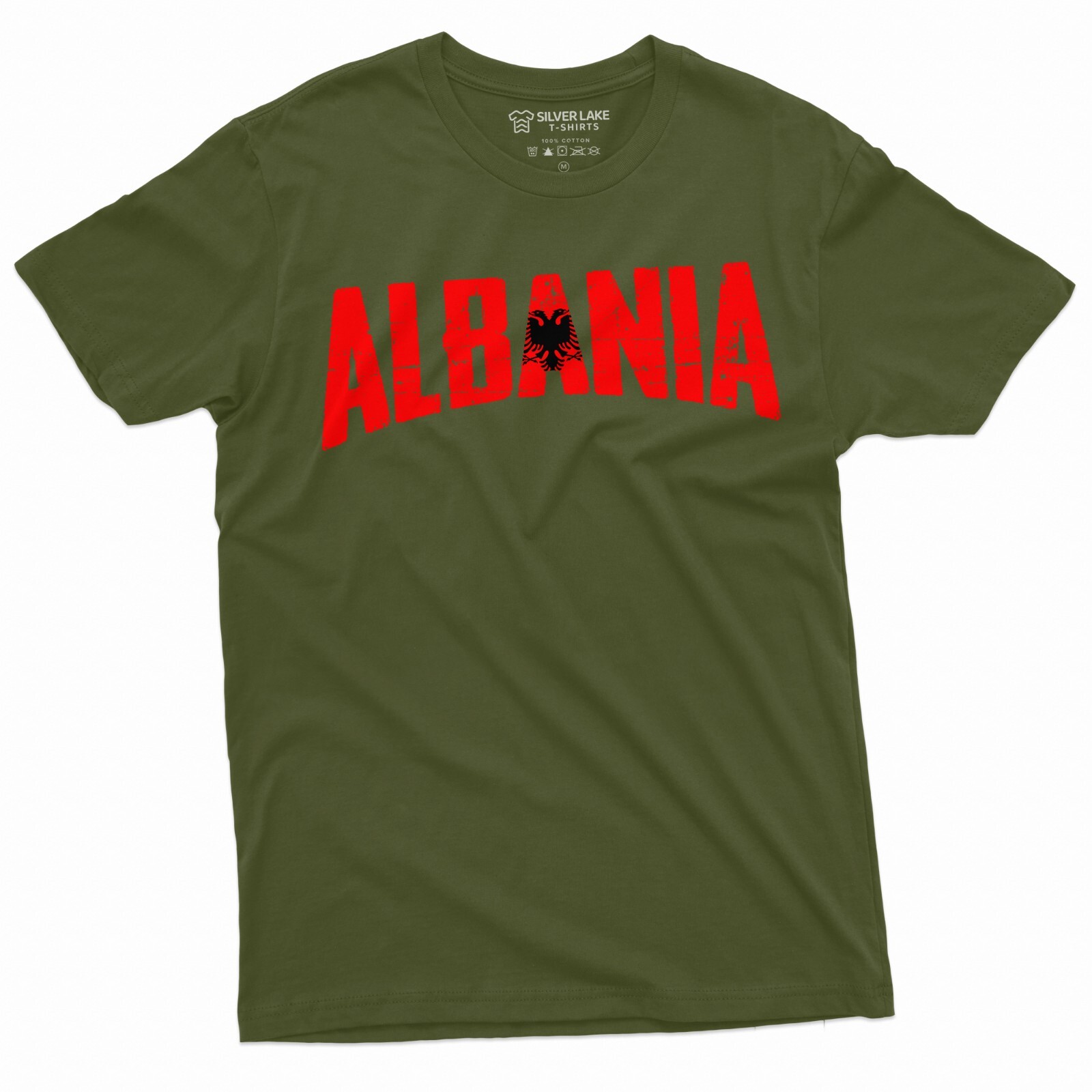 Men’s Albania T-shirt Albanian Coat of arms Flag T-shirt ShqipÃ«ria Nation Shirt