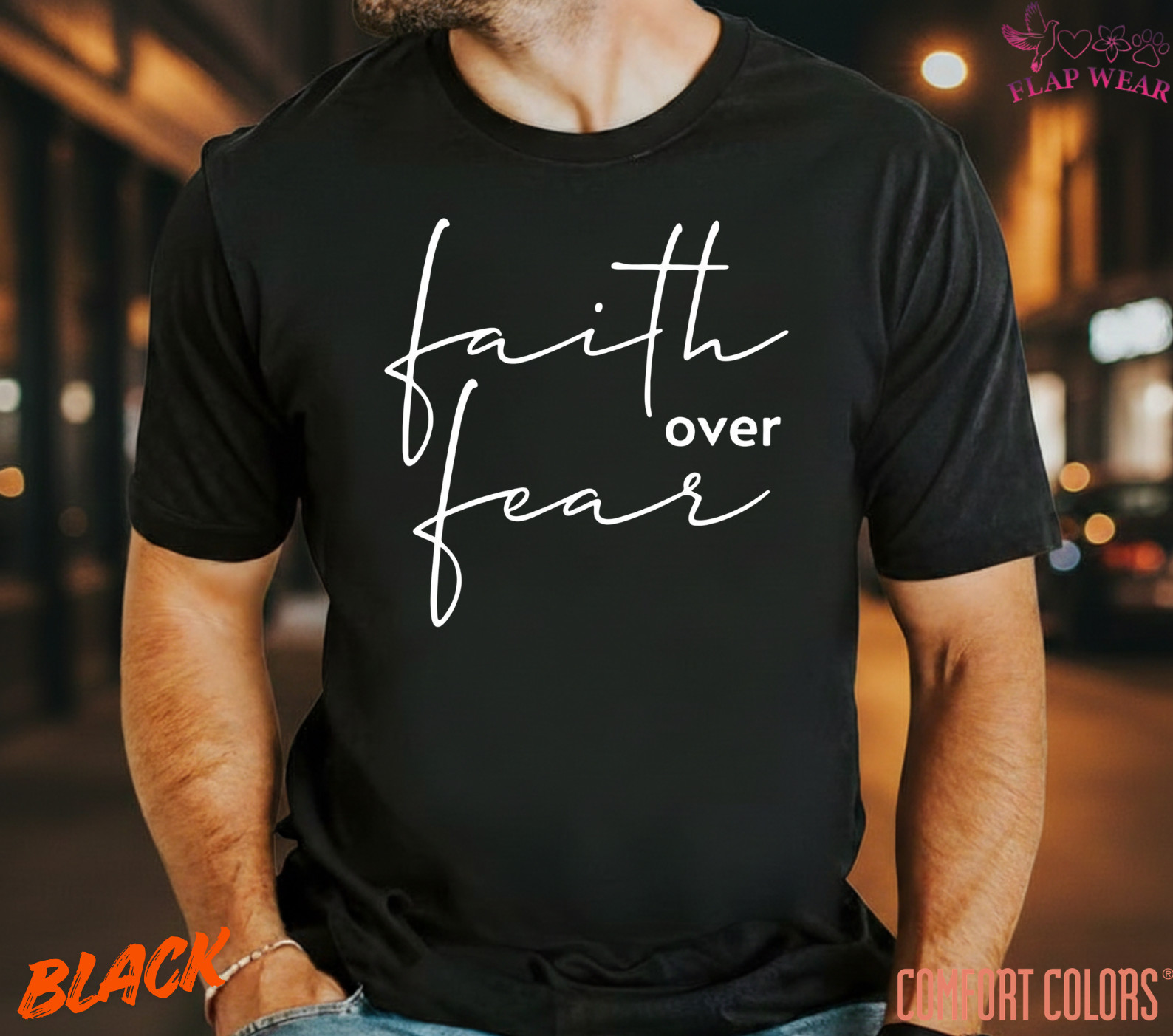 Unisex Faith Over Fear Christian T-Shirt, Men T shirt,Women T shirt Gift