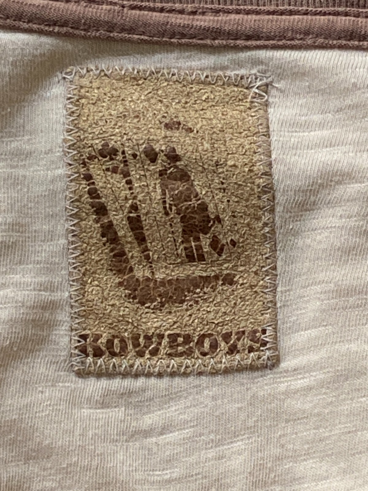 Kowboys Men’s XL Tan Light Brown Raglan Long Sleeve Slub Knit Shirt Top