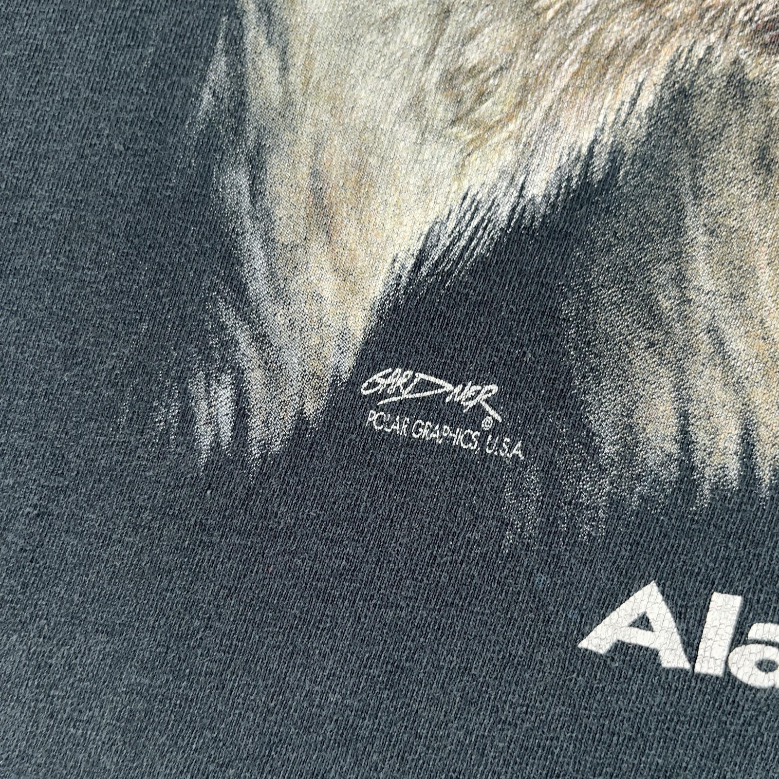 Vintage Alaska Wolves Shirt Mens Small S Wildlife Graphic Tee Polar Graphics 90s