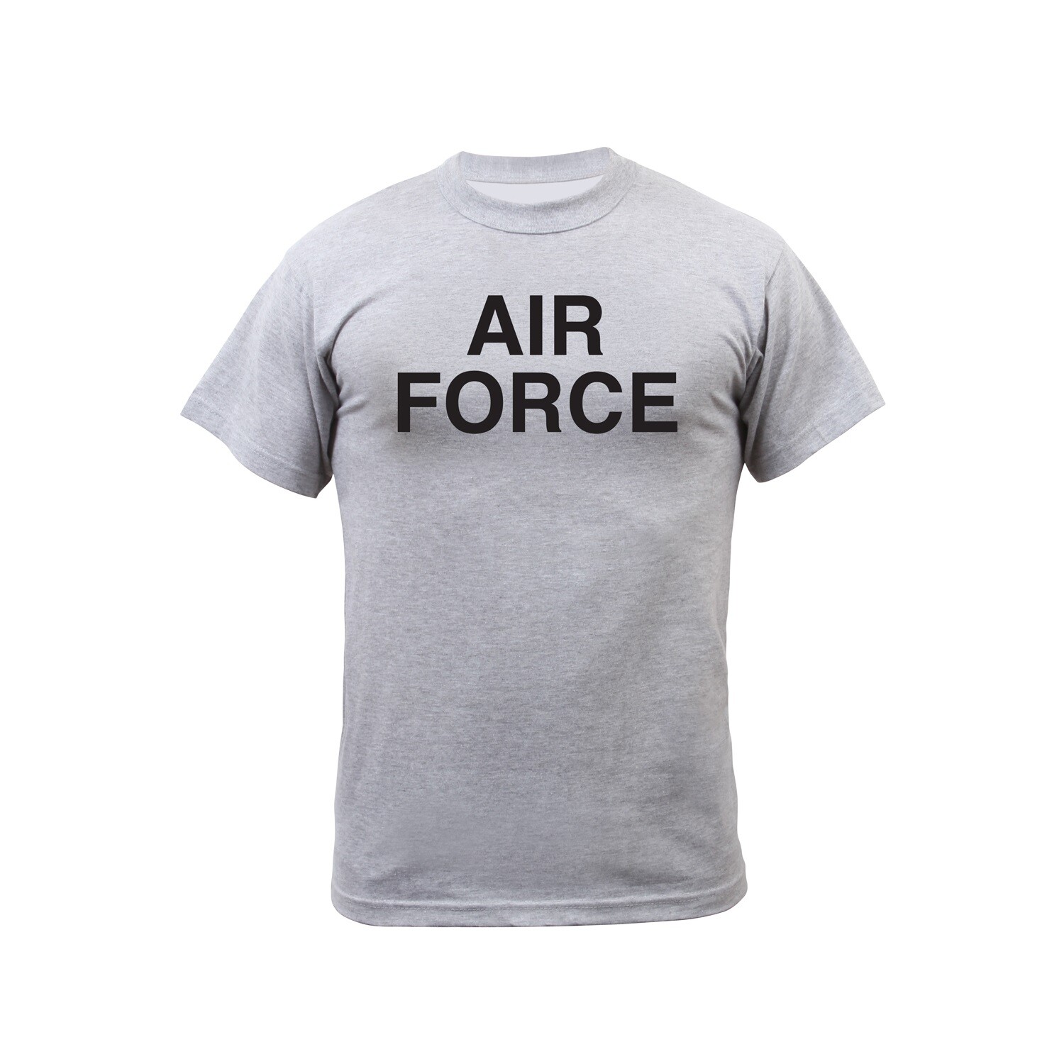 NEW US AIR FORCE T-SHIRT, GREY WITH LARGE BLACK LETTERS ON FRONT, MEN’S LARGE