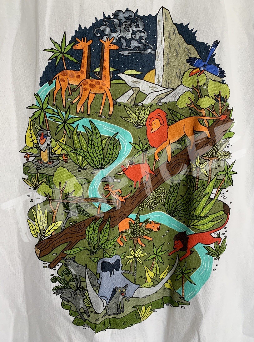 NWT L Lion King T-shirt Disney Cartoon 90s Movie Hyenas Scar Simba Large Rafiki
