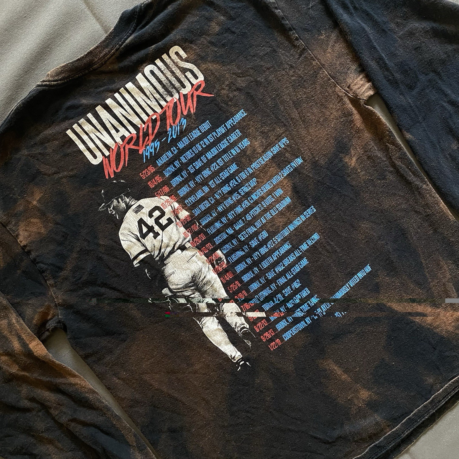Bleacher Report Mariano Rivera World Tour Long Sleeve Shirt Mens L Black Bleach