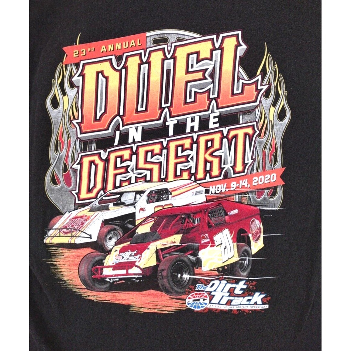 23rd Annual Duel in the Desert Las Vegas Motor Speedway T Shirt Mens Large Black