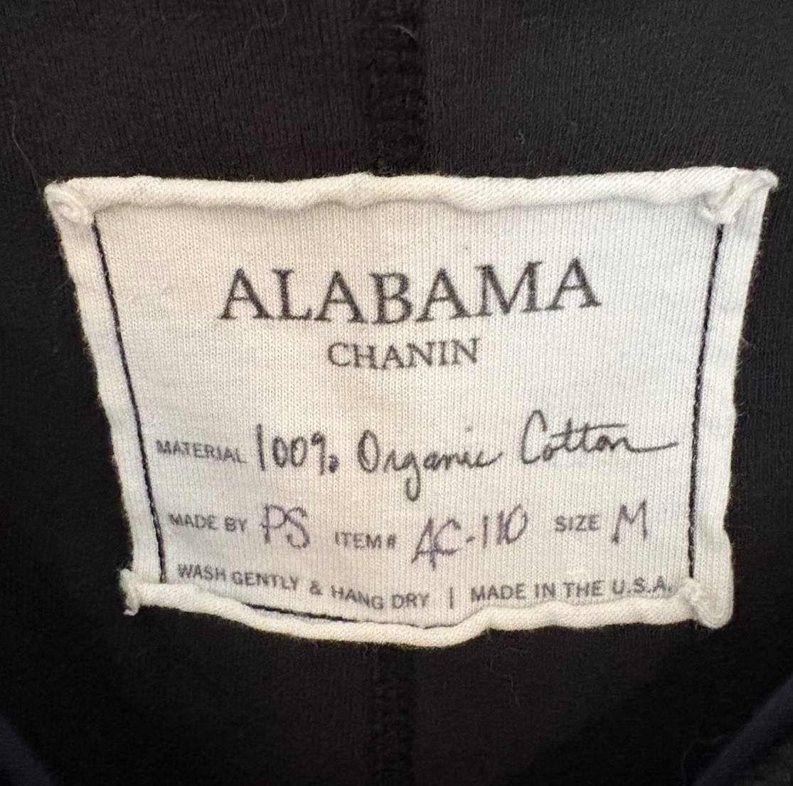 Alabama Chanin Scoop neck, 3/4 sleeve Shirt, Women’s Medium