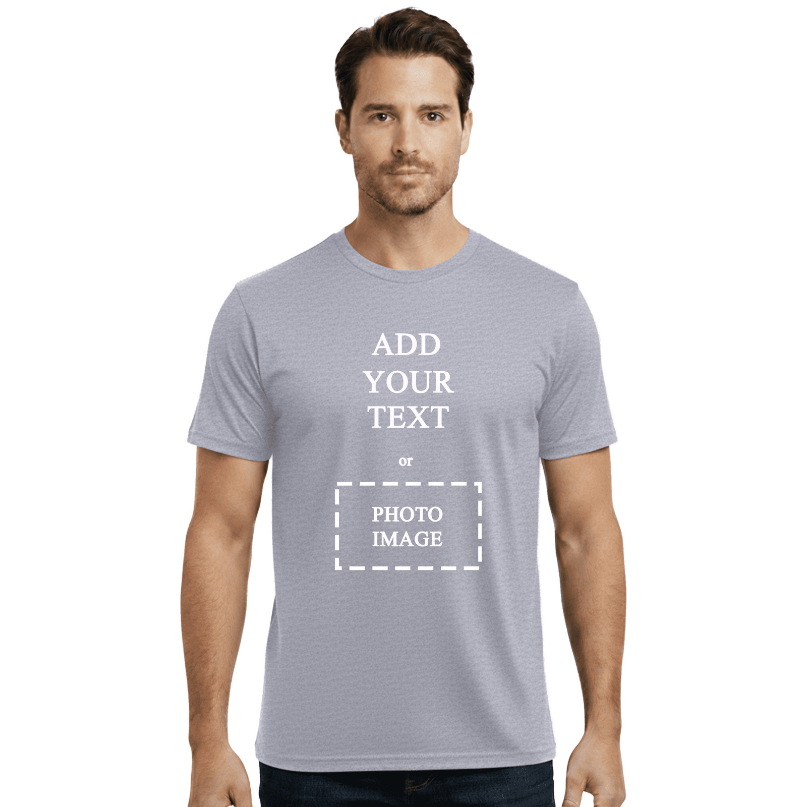 Custom Designed Crewneck T-Shirt | Personalized Shirt for Men Or Women