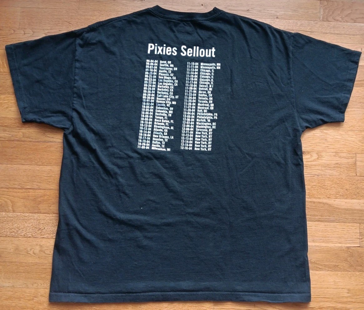 Vintage Pixies SellOut Sell Out 2004 Reunion Tour T-Shirt – Black, XL – SEE PICS