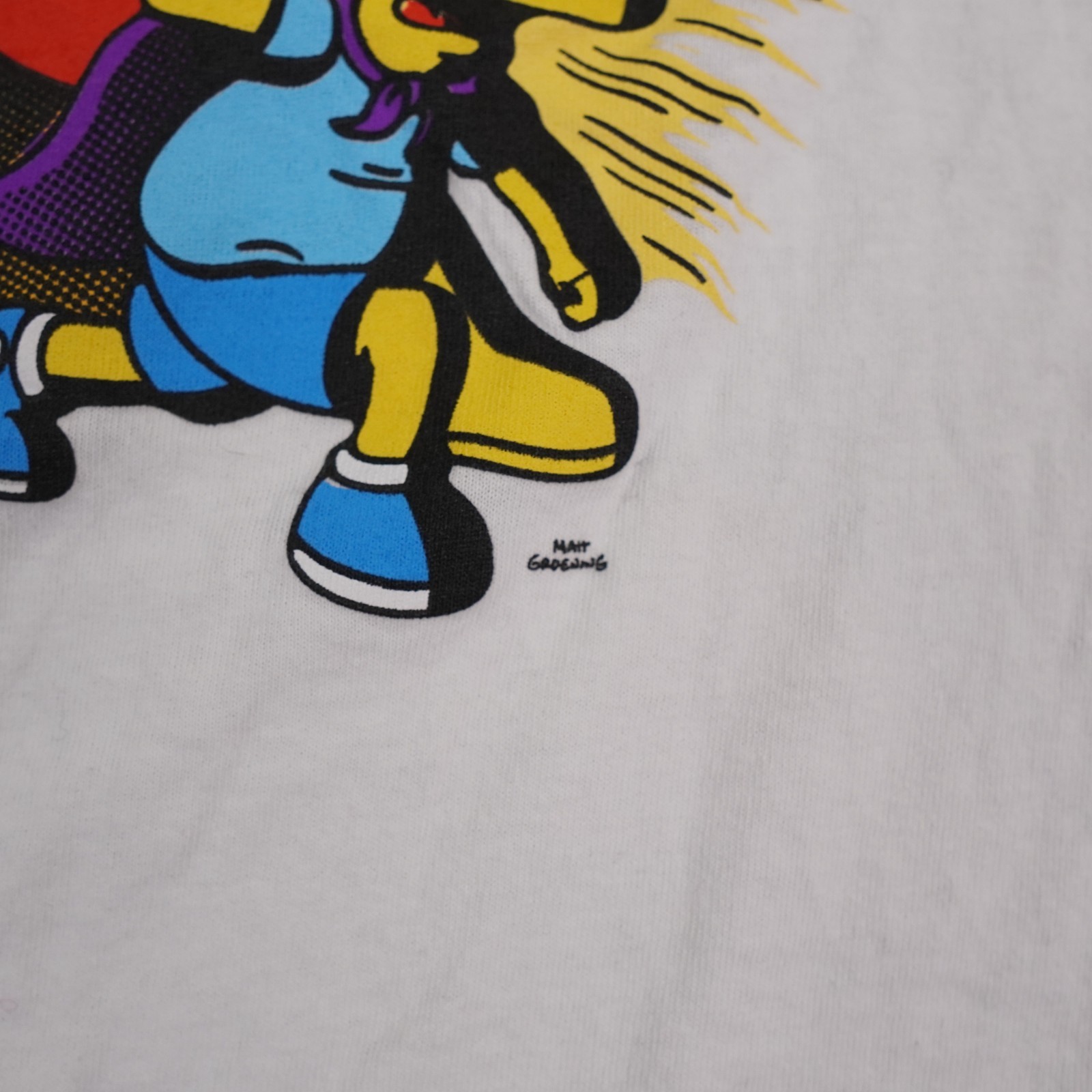 The Simpsons Bart Bartman Mens Small White Shirt Radioactive Man VTG Style