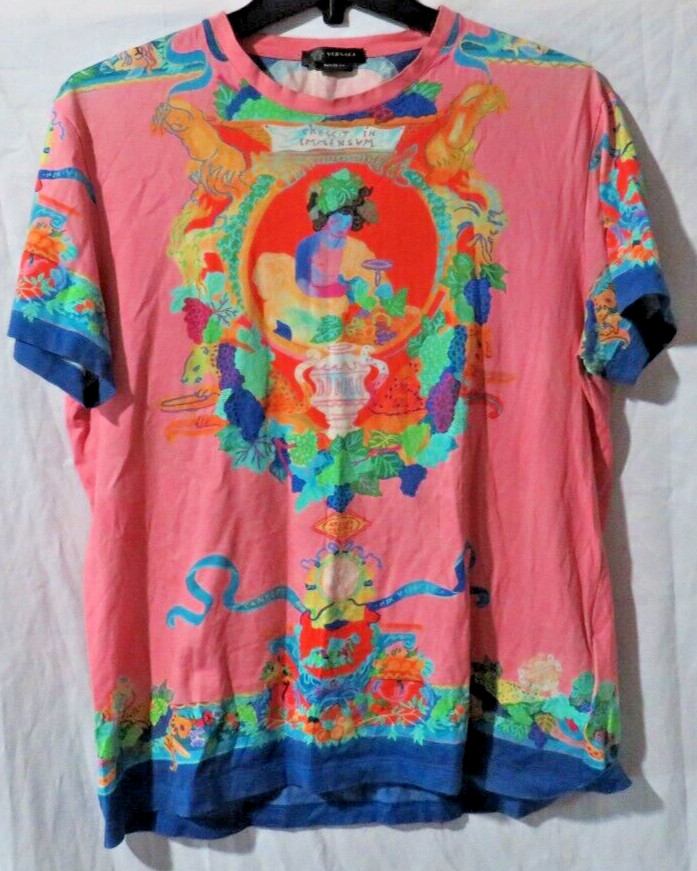 Versace Taylor Fit Andy Dixon Caravaggio Double Sided Designer T Shirt Size L