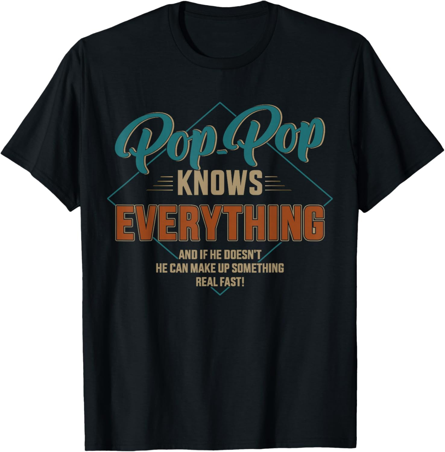 Funny Pop Pop Knows Everything for Grandpa and Father’s Day T-Shirt