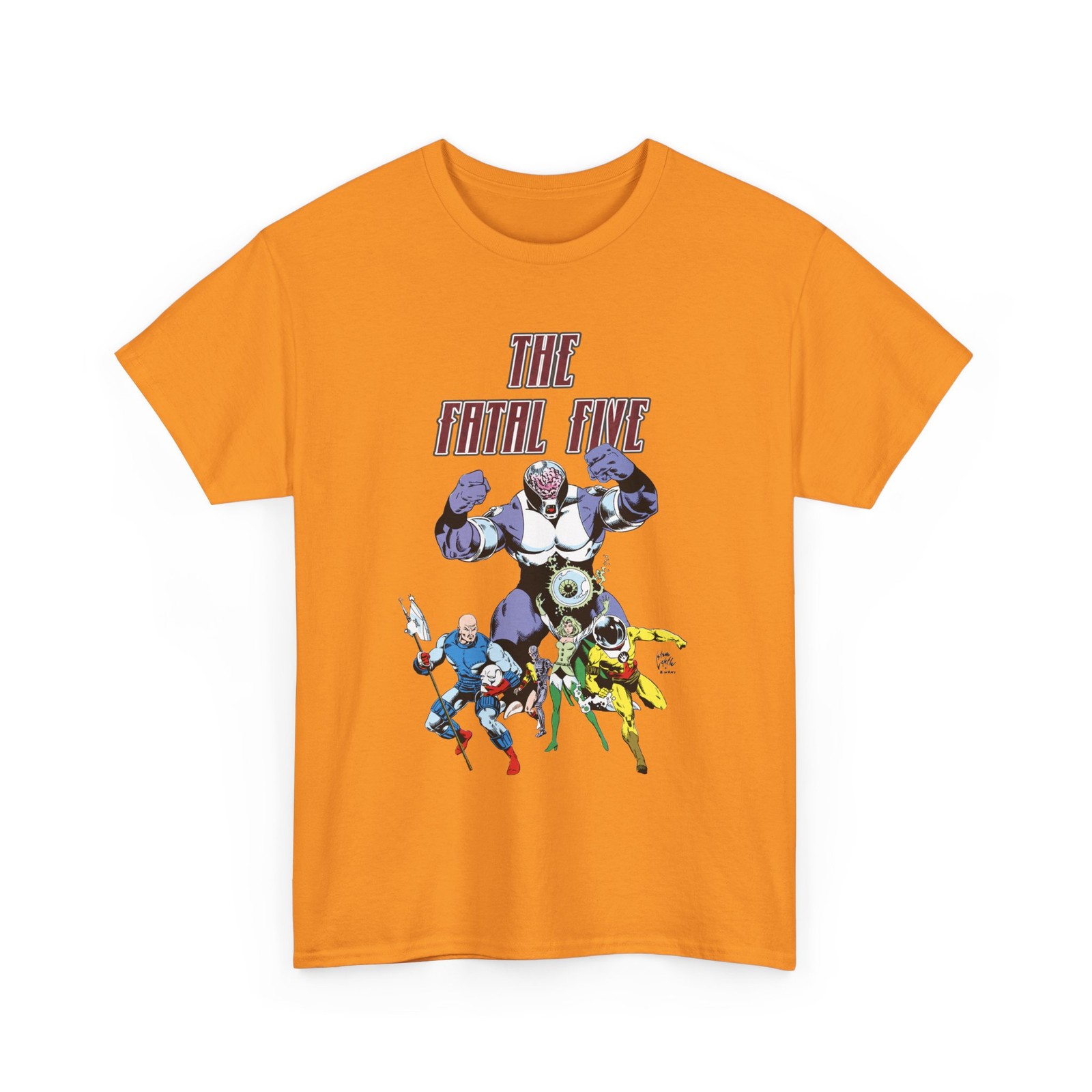 Fatal Five T-Shirt Steve Lightle Art Legion of Super-Heroes Vintage-Style Tee