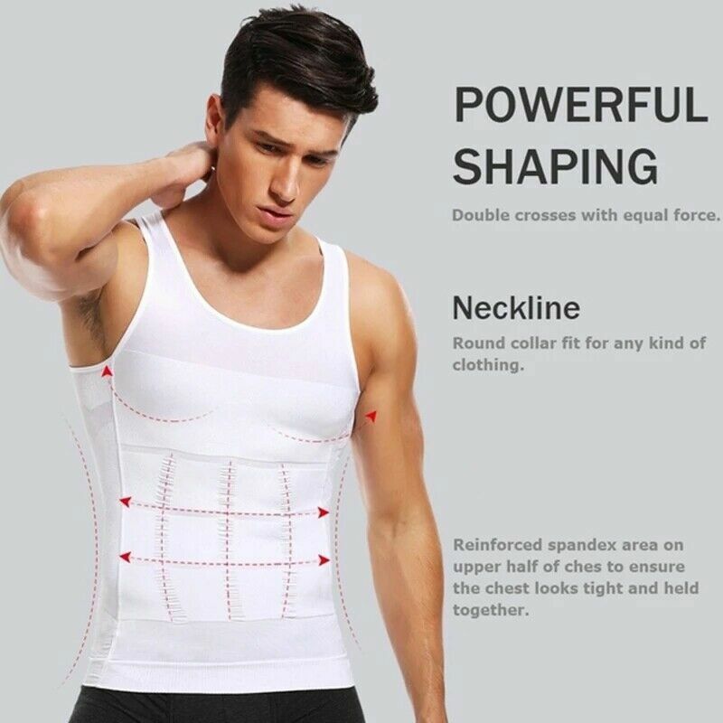 Men’s Compression Body Shaper Sports Vest Slimming Shirt Simple Classic Tank Tee